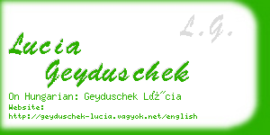 lucia geyduschek business card